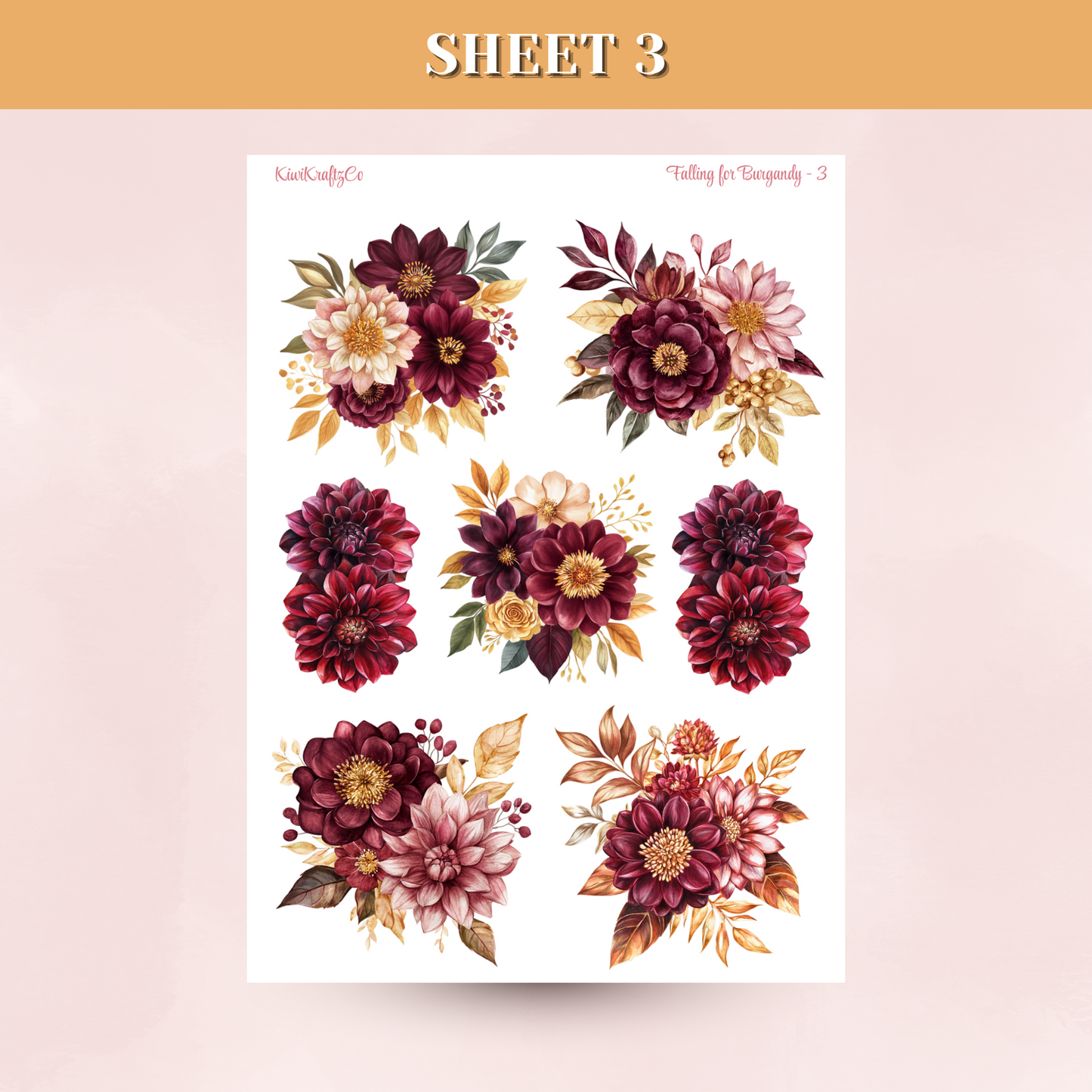 Falling for Burgandy DIGITAL Bundle