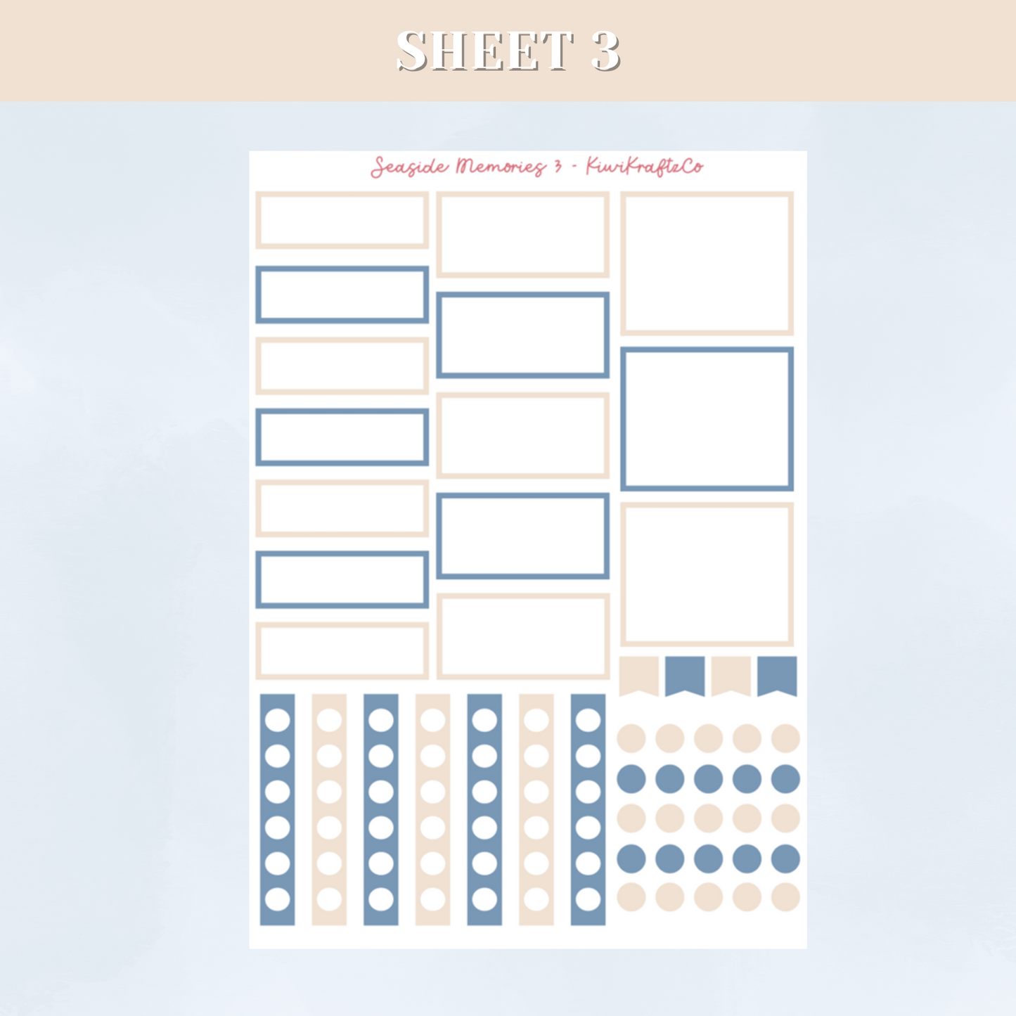 Seaside Memories PHYSICAL Sticker Kit