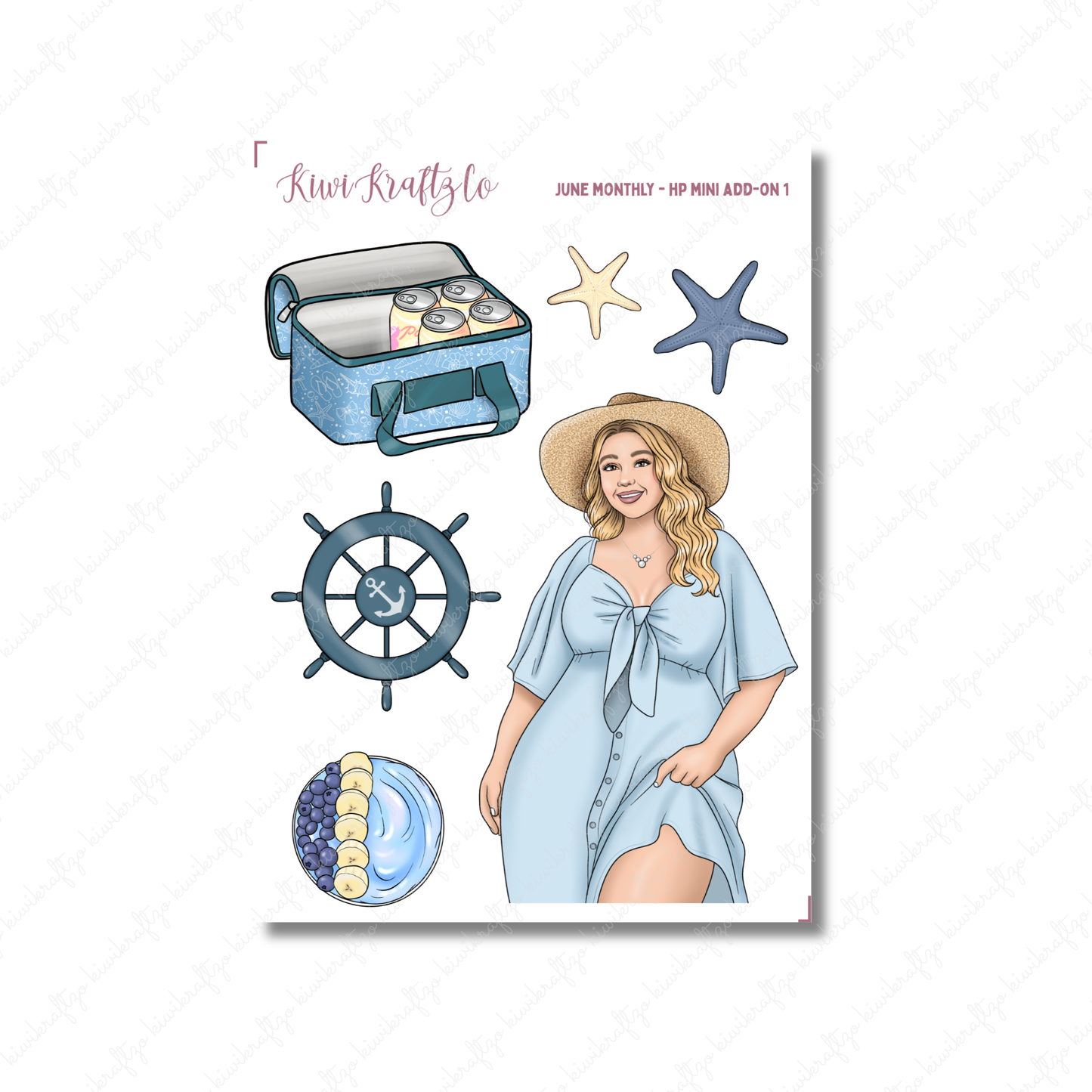 June Monthly Sticker Kit - HP Mini