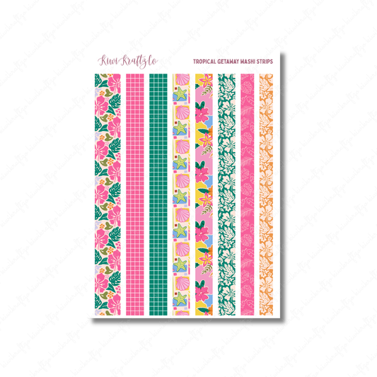 Tropical Getaway Washi Strips