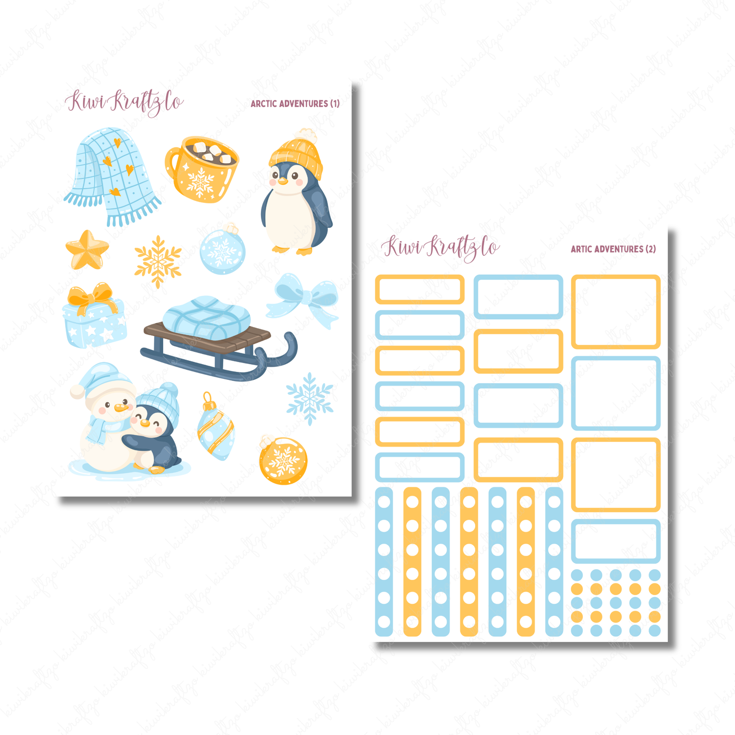 Artic Adventures PHYSICAL Sticker Kit - Petite Size