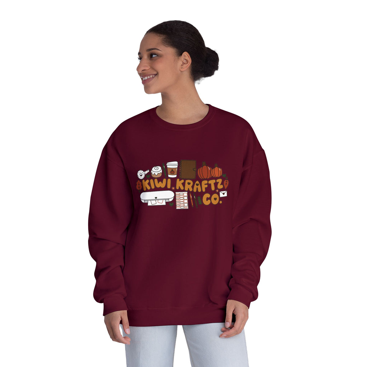 KiwiKraftzCo Fall Doodles Crewneck Sweatshirt