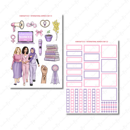 International Women's Day PHYSICAL Sticker Kit - Petite Size
