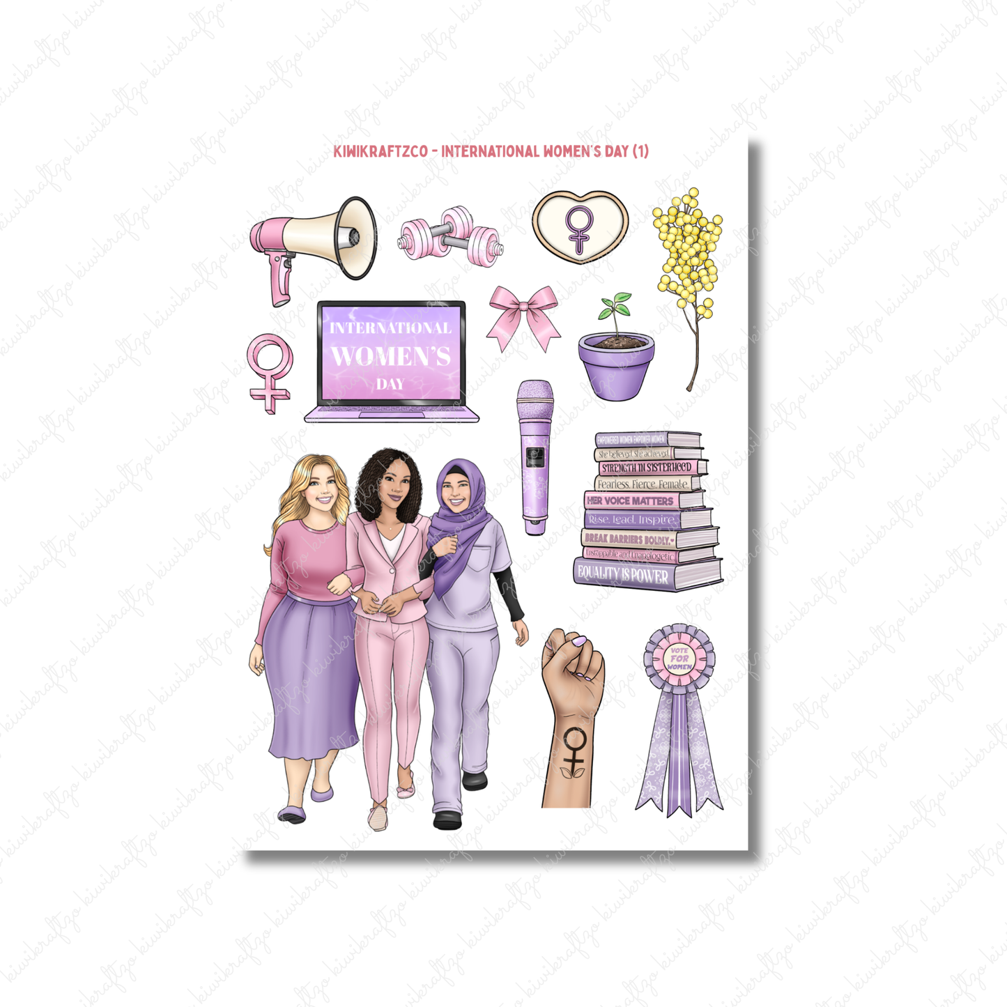 International Women's Day PHYSICAL Sticker Kit - Petite Size