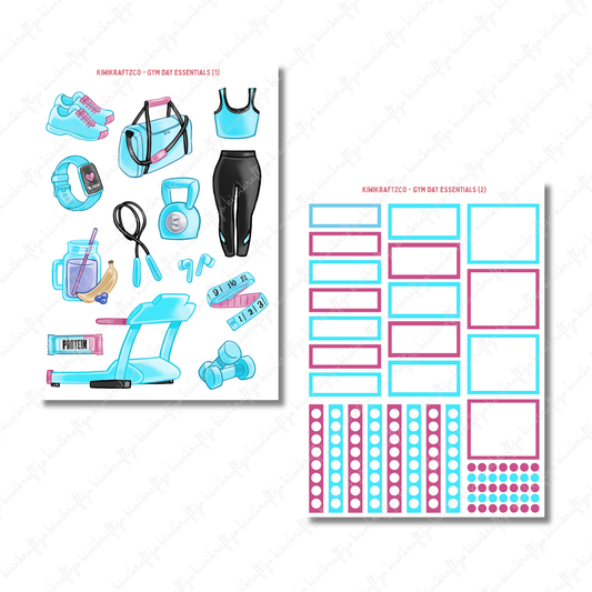 Gym Day Essentials PHYSICAL Sticker Kit - Petite Size