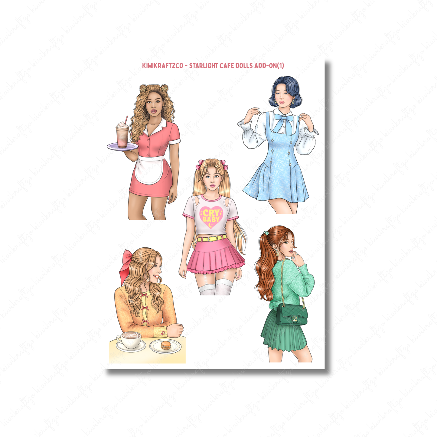 Starlight Cafe PHYSICAL Sticker Kit - Standard Size