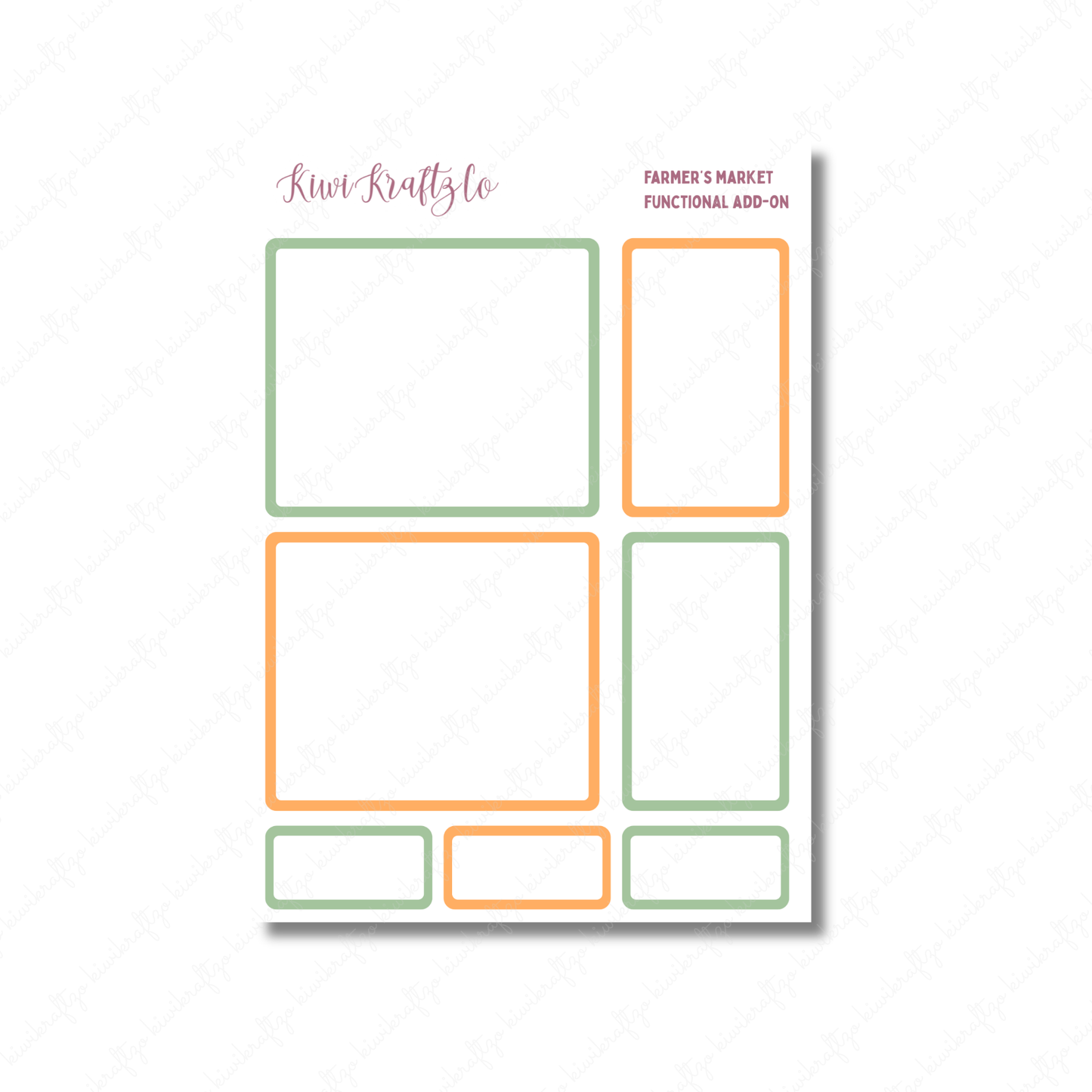 Farmer's Market PHYSICAL Sticker Kit - Petite Size