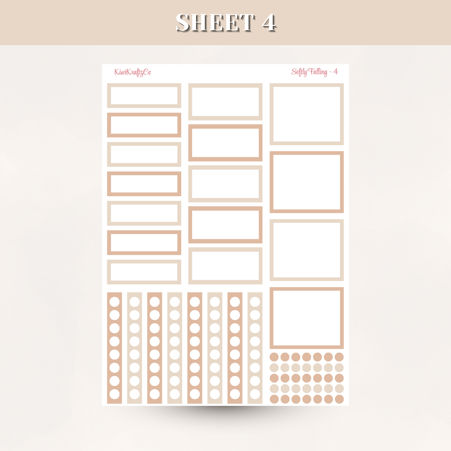 Softly Falling PHYSICAL Sticker Kit - Standard Size