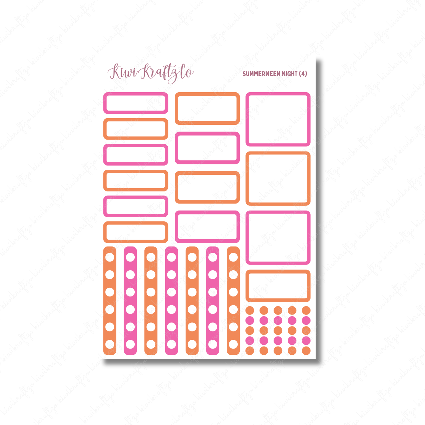 Summerween Night PHYSICAL Sticker Kit - Petite Size