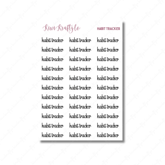 Habit Tracker Stickers
