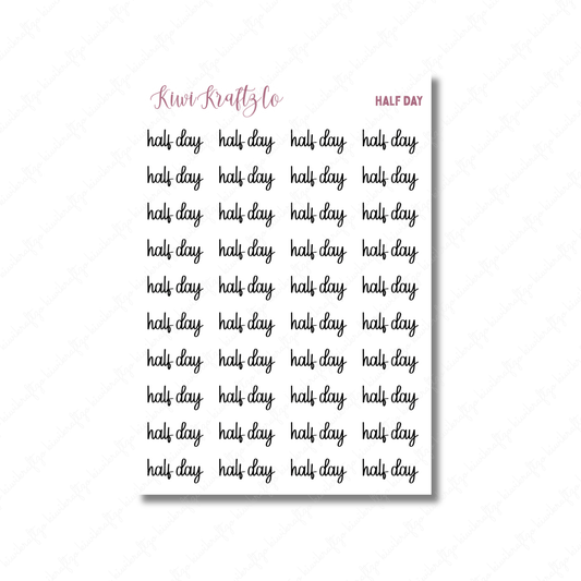 Half Day Stickers