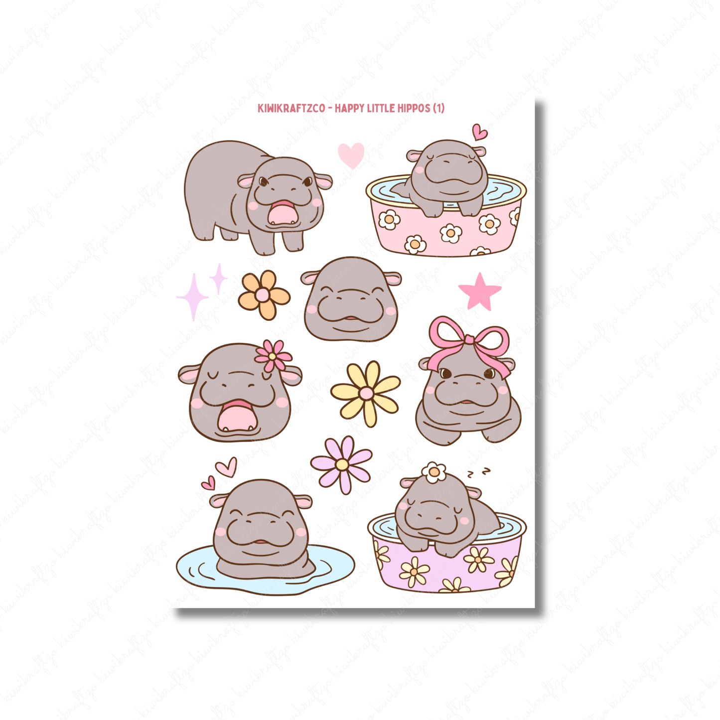 Happy Little Hippos DIGITAL Bundle