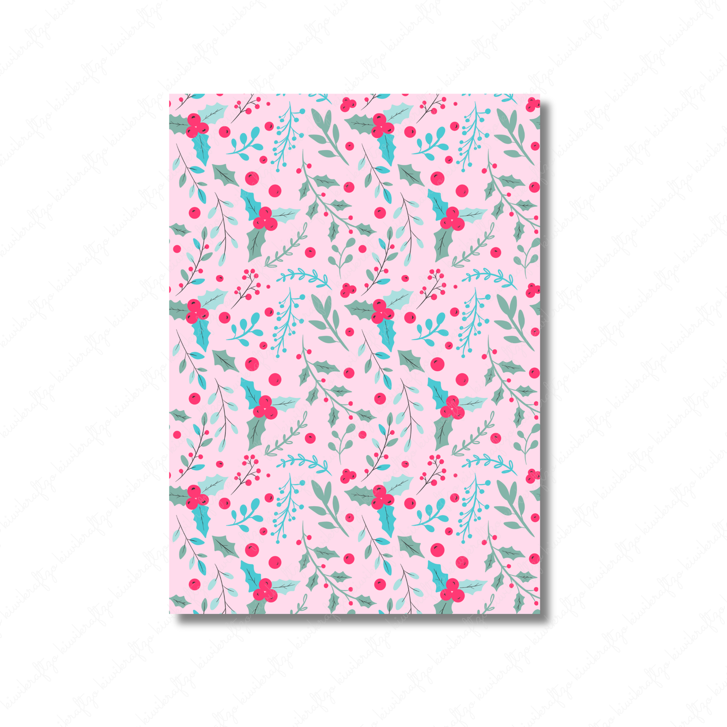 Pink Christmas Tearable Sticker Sheets
