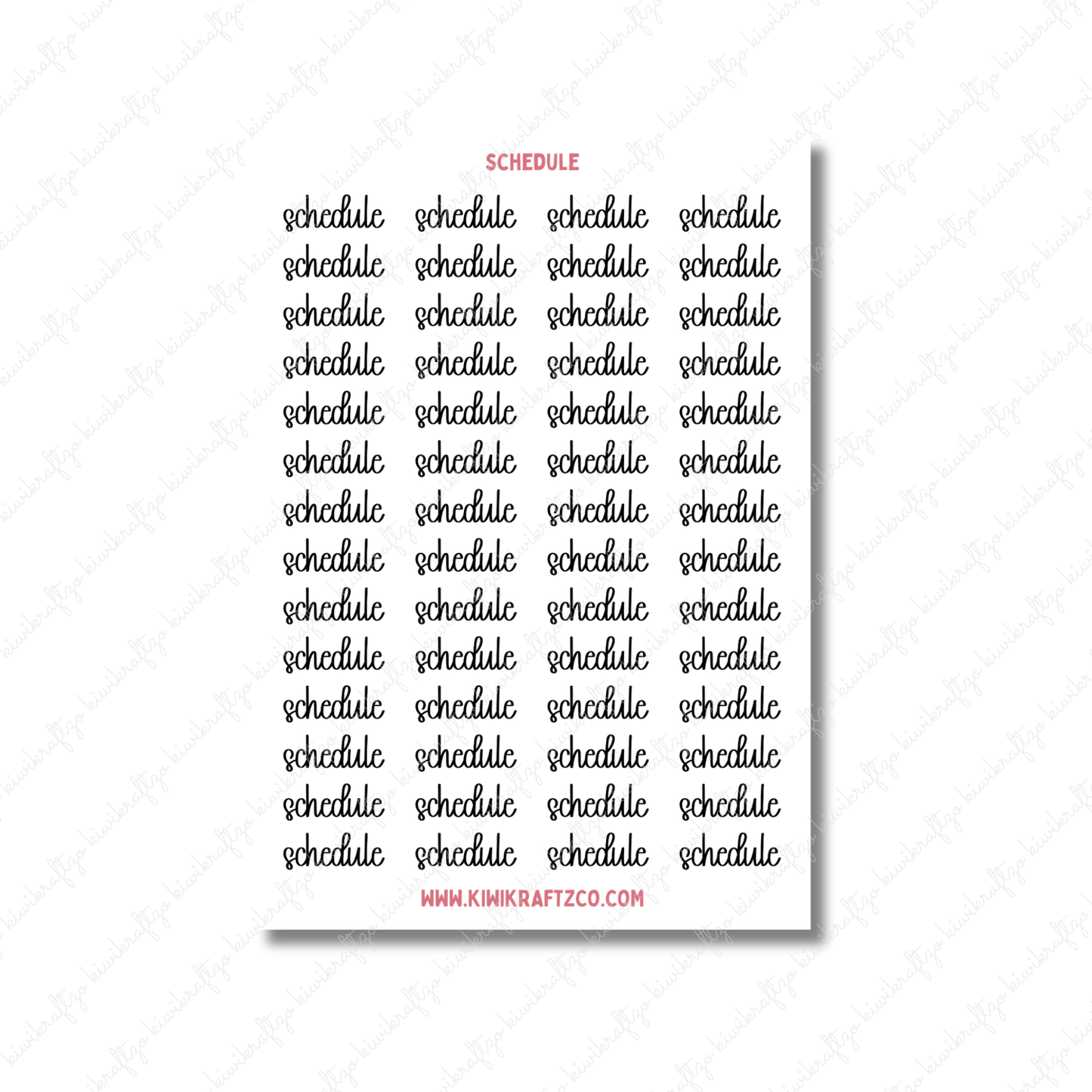 Schedule Stickers