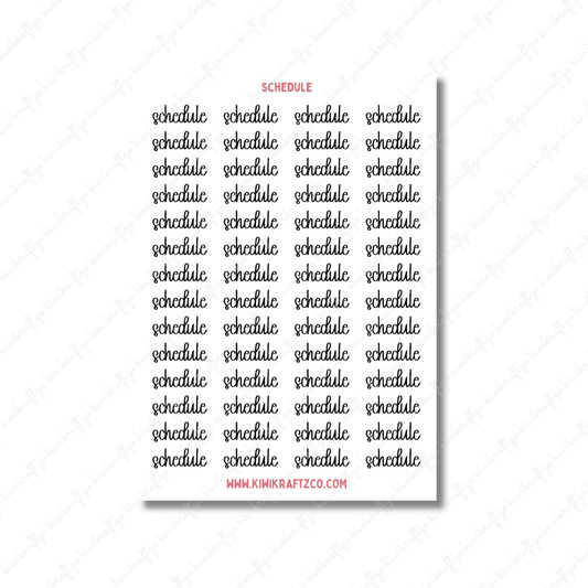 Schedule Stickers