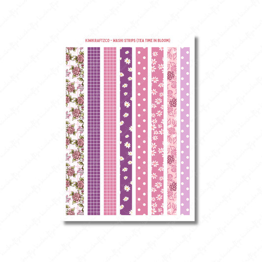 Tea Time in Bloom Washi Strips