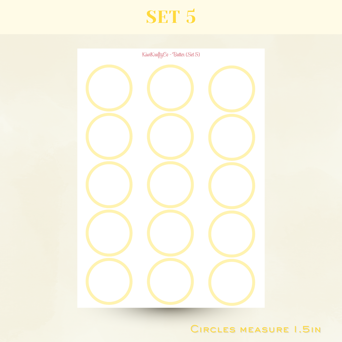 Pastel Functional Shapes - Butter