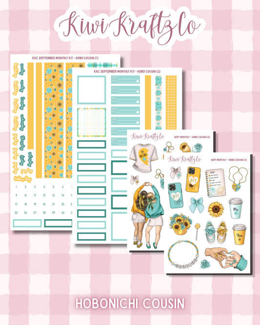 September Monthly Kit - Hobonichi Cousin