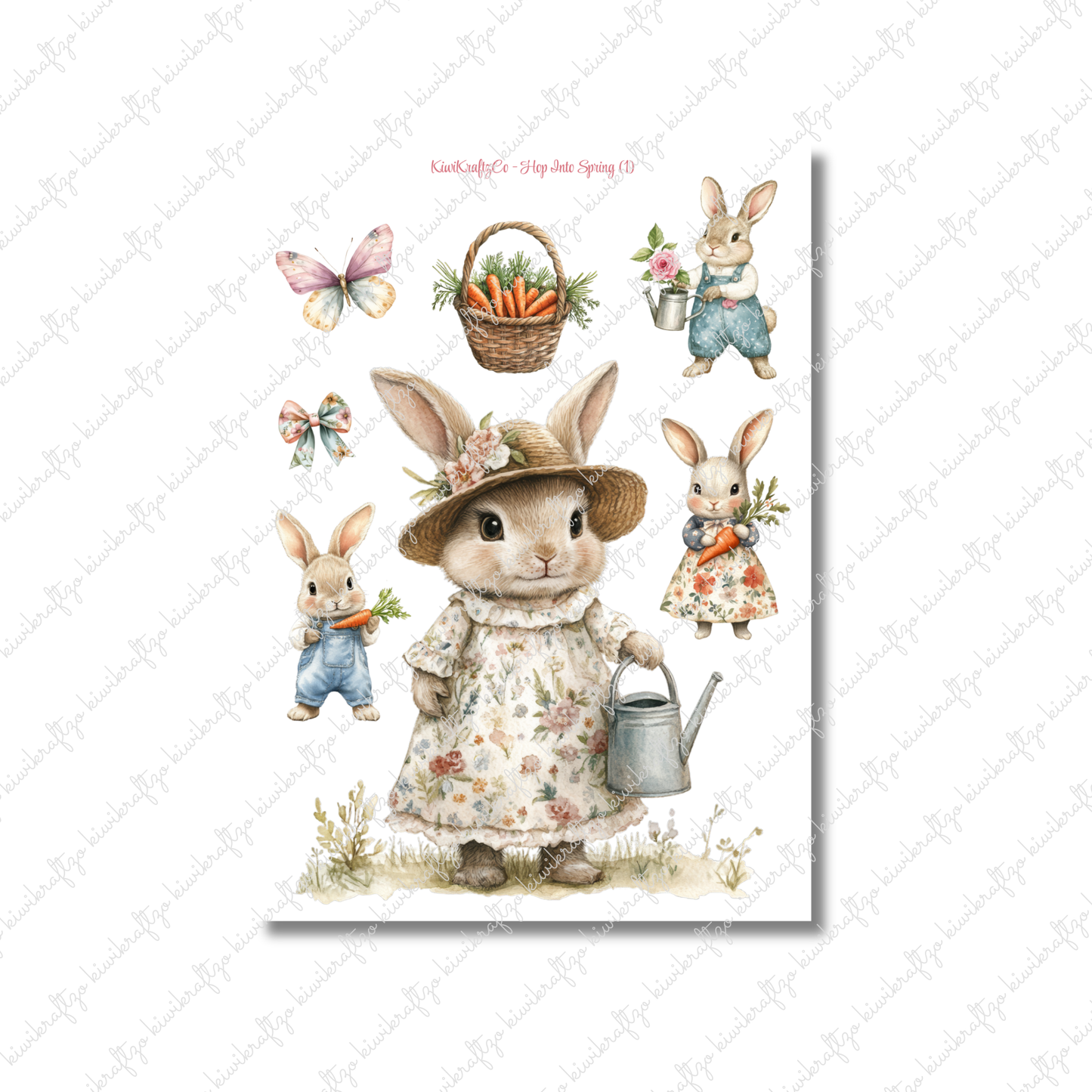 Hop into Spring PHYSICAL Sticker Kit - Standard Size