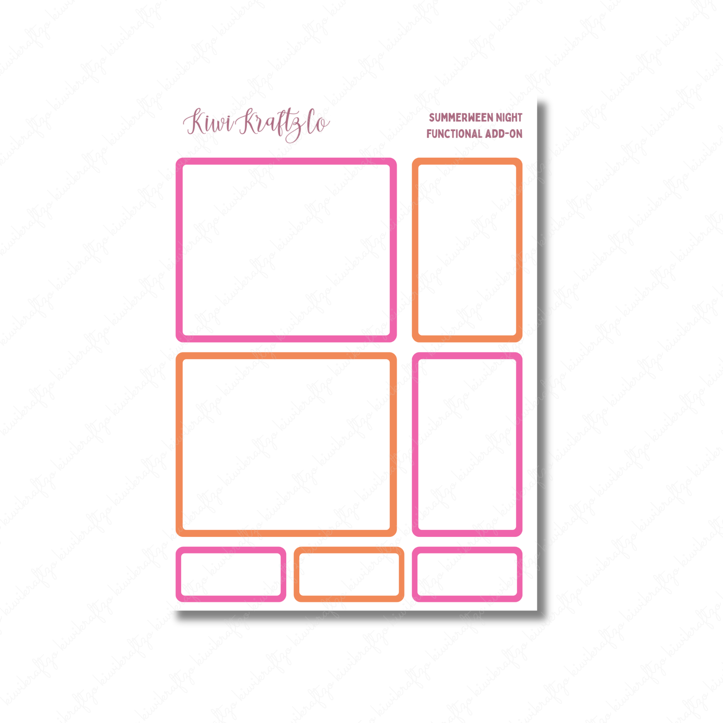 Summerween Night PHYSICAL Sticker Kit - Petite Size