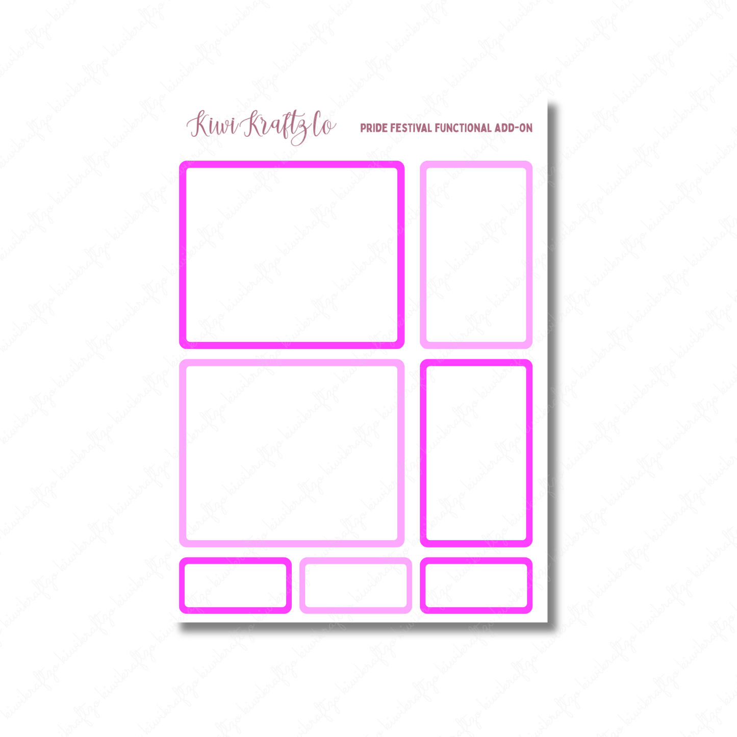 Pride Festival PHYSICAL Sticker Kit - Standard Size