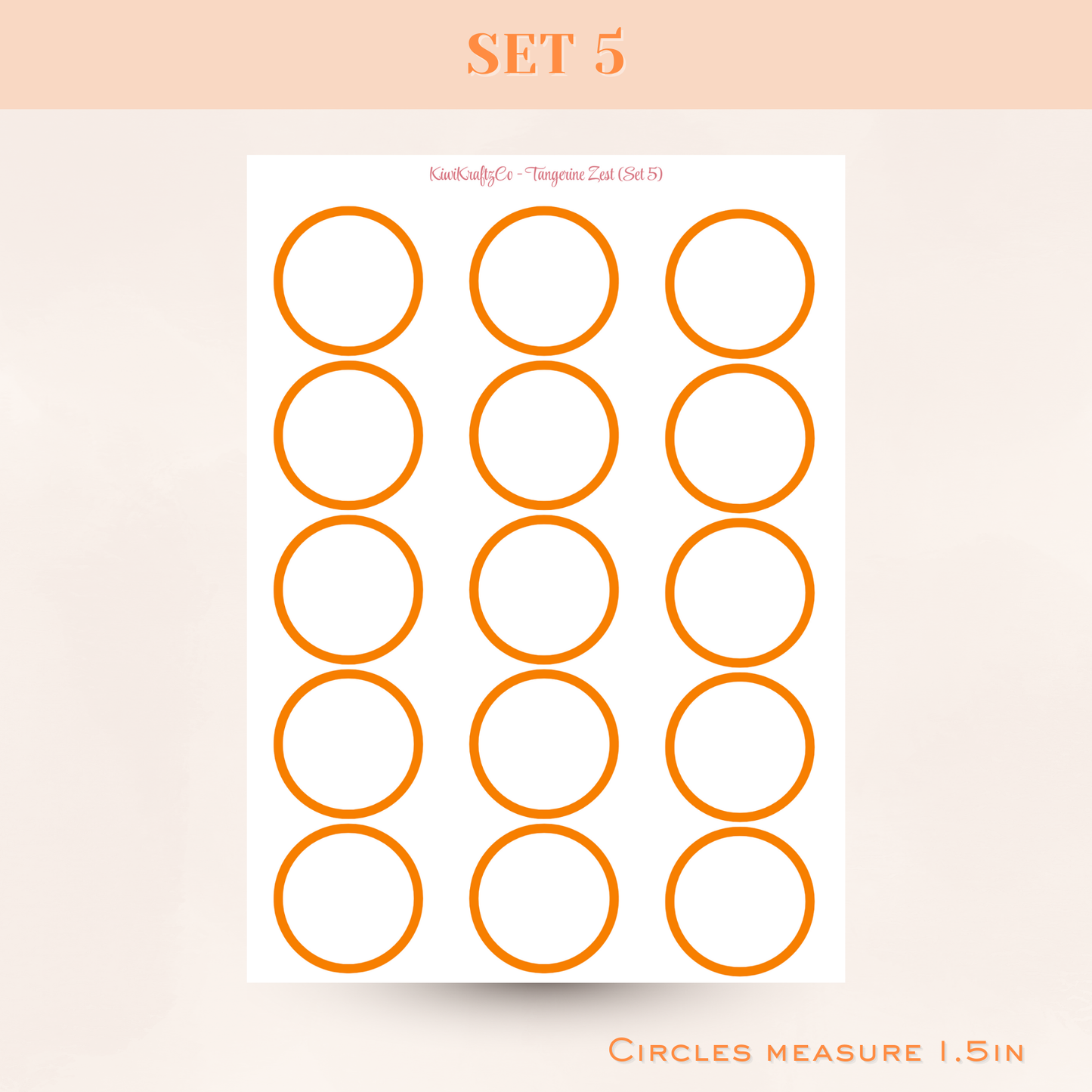 Classic Rainbow Functional Shapes - Tangerine Zest