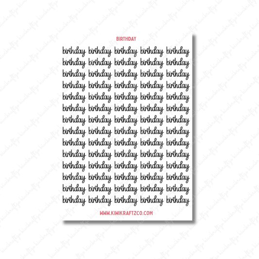 Birthday Stickers