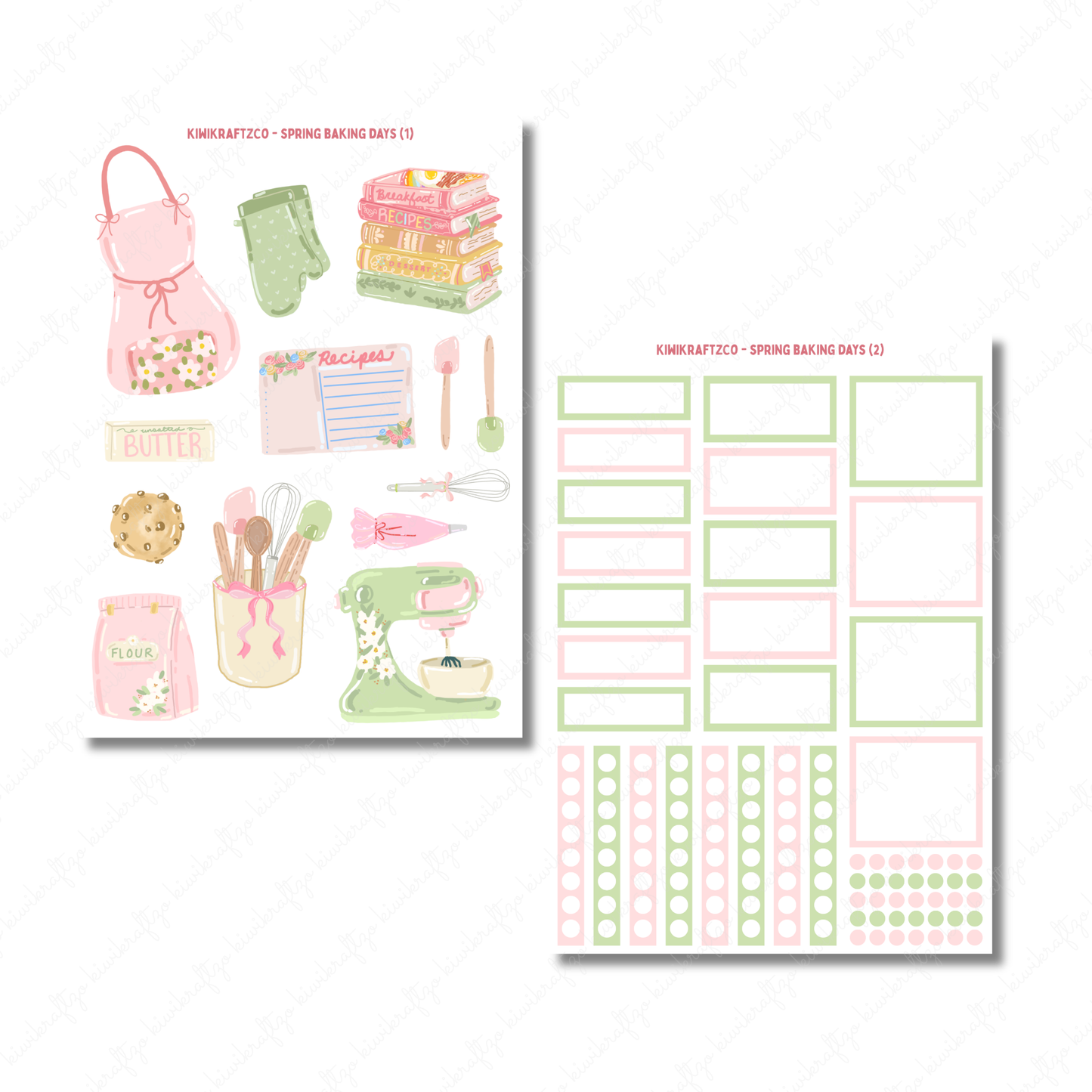 Spring Baking Days PHYSICAL Sticker Kit - Petite Size