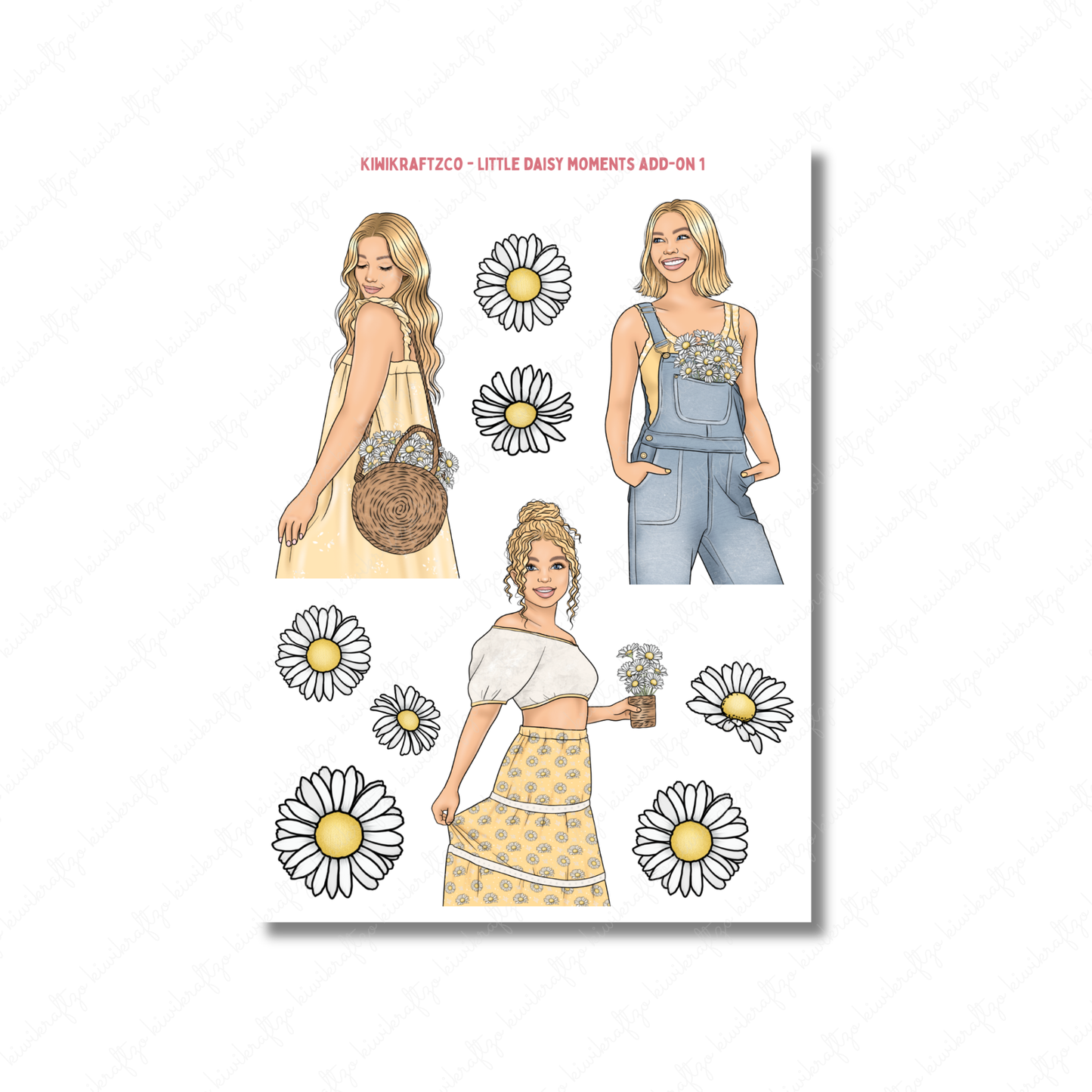 Little Daisy Moments PHYSICAL Sticker Kit - Petite Size