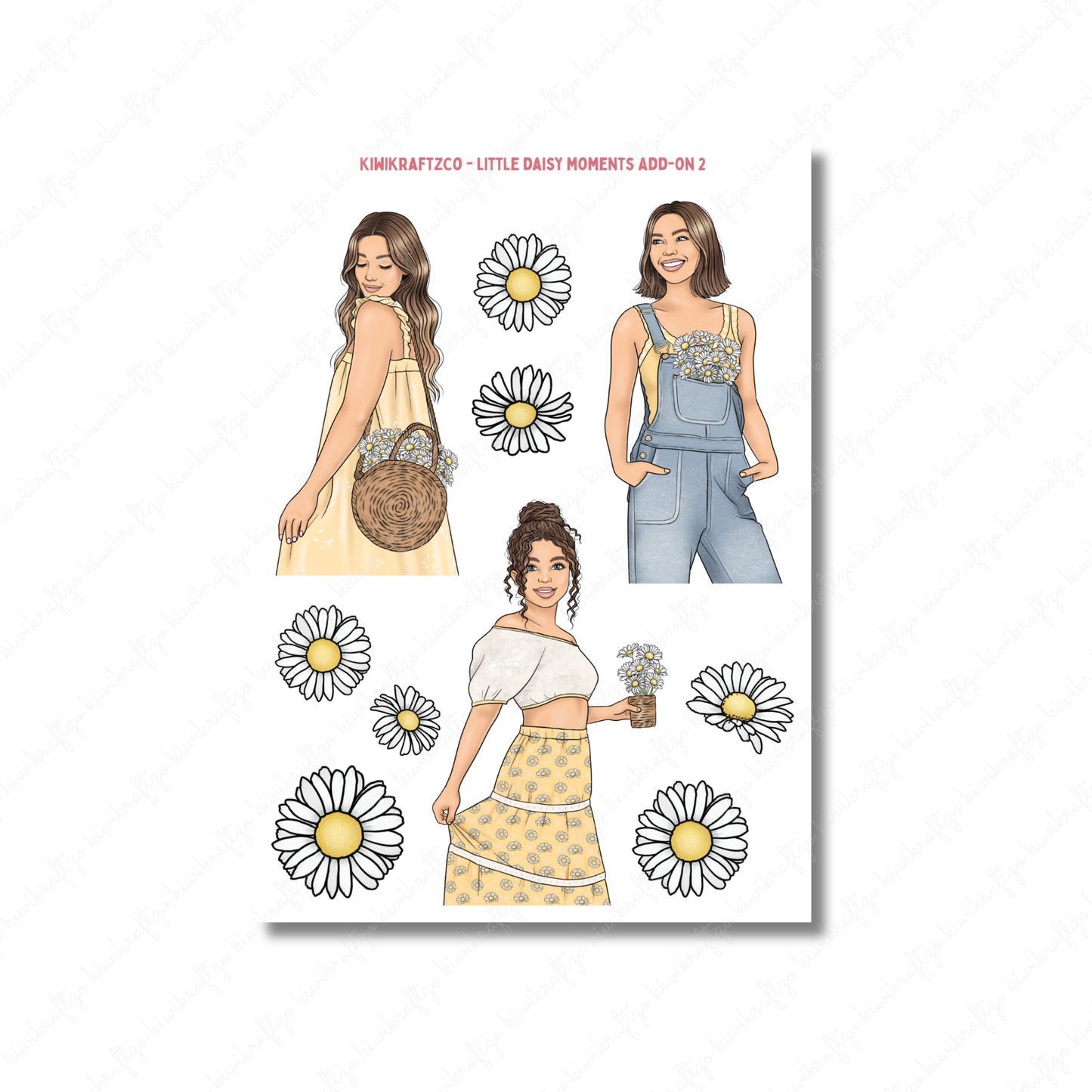 Little Daisy Moments PHYSICAL Sticker Kit - Petite Size