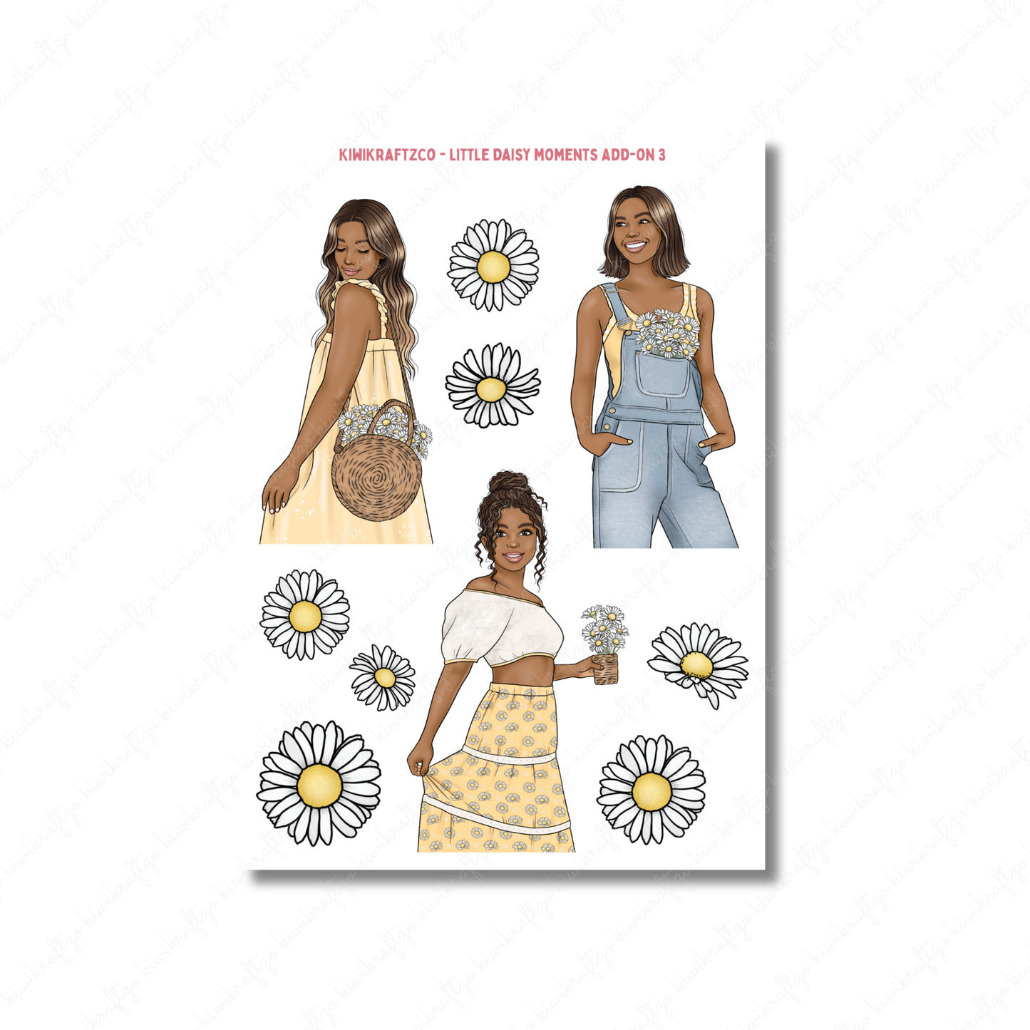Little Daisy Moments PHYSICAL Sticker Kit - Petite Size