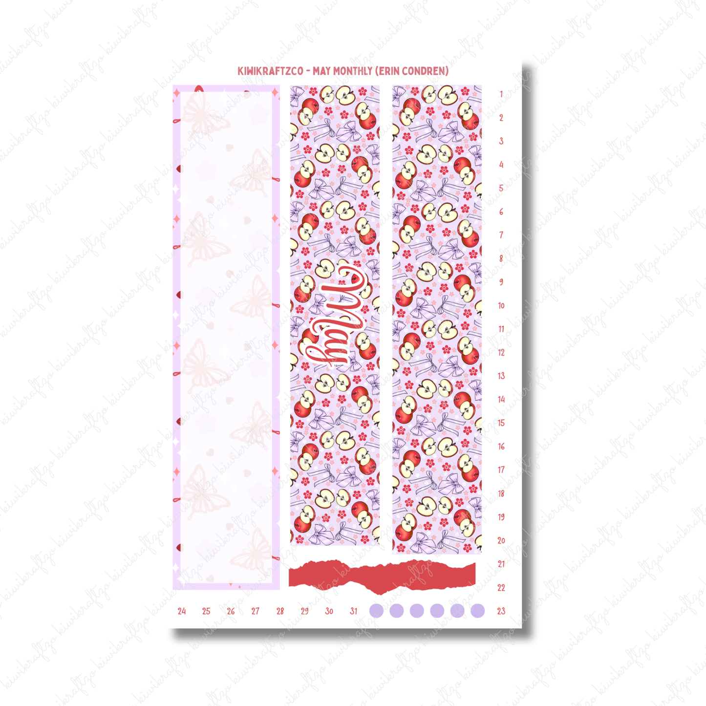 May Monthly Sticker Kit - Erin Condren 7 x 9