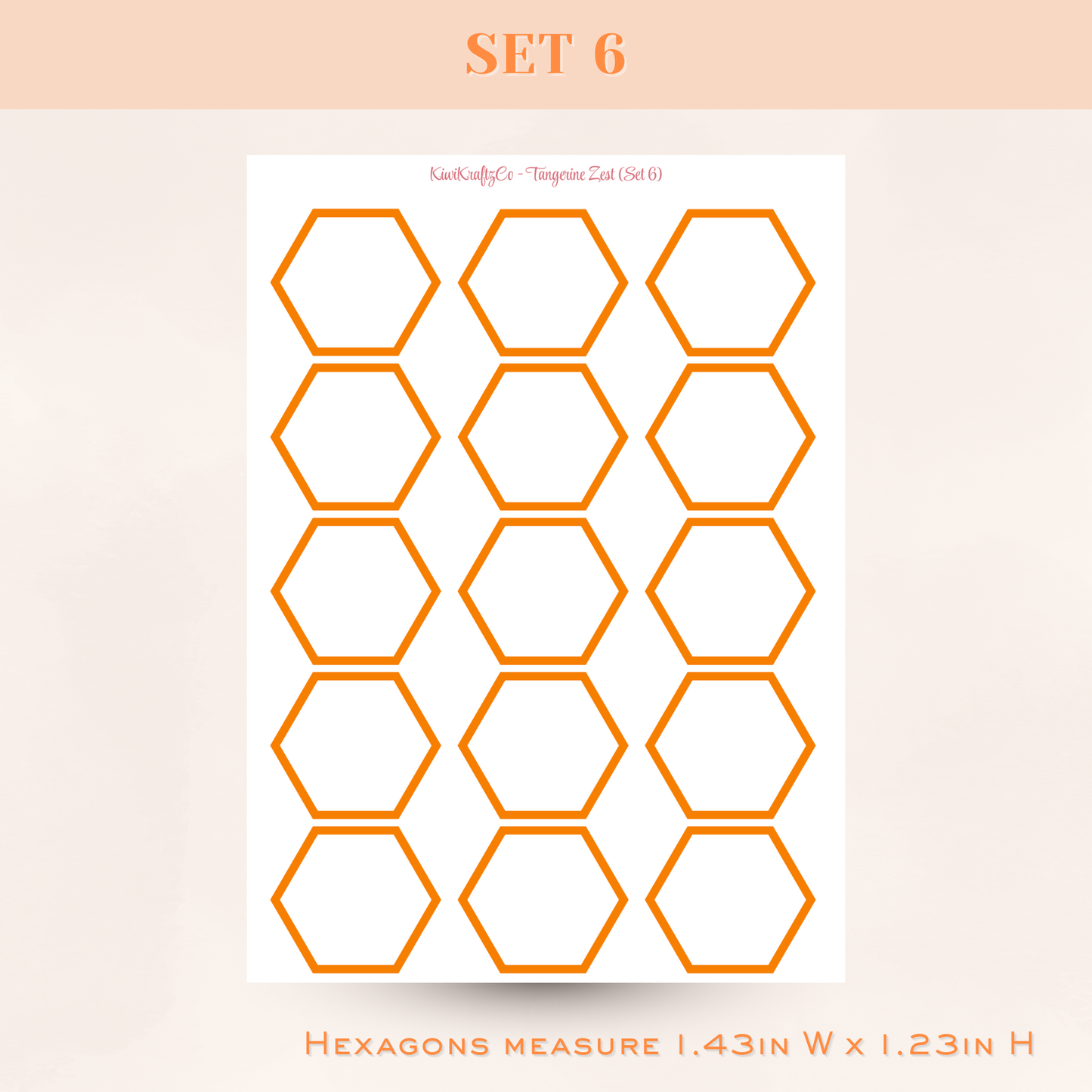 Classic Rainbow Functional Shapes - Tangerine Zest