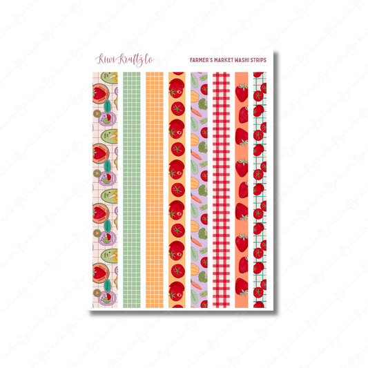 Farmer's Market Washi Strips