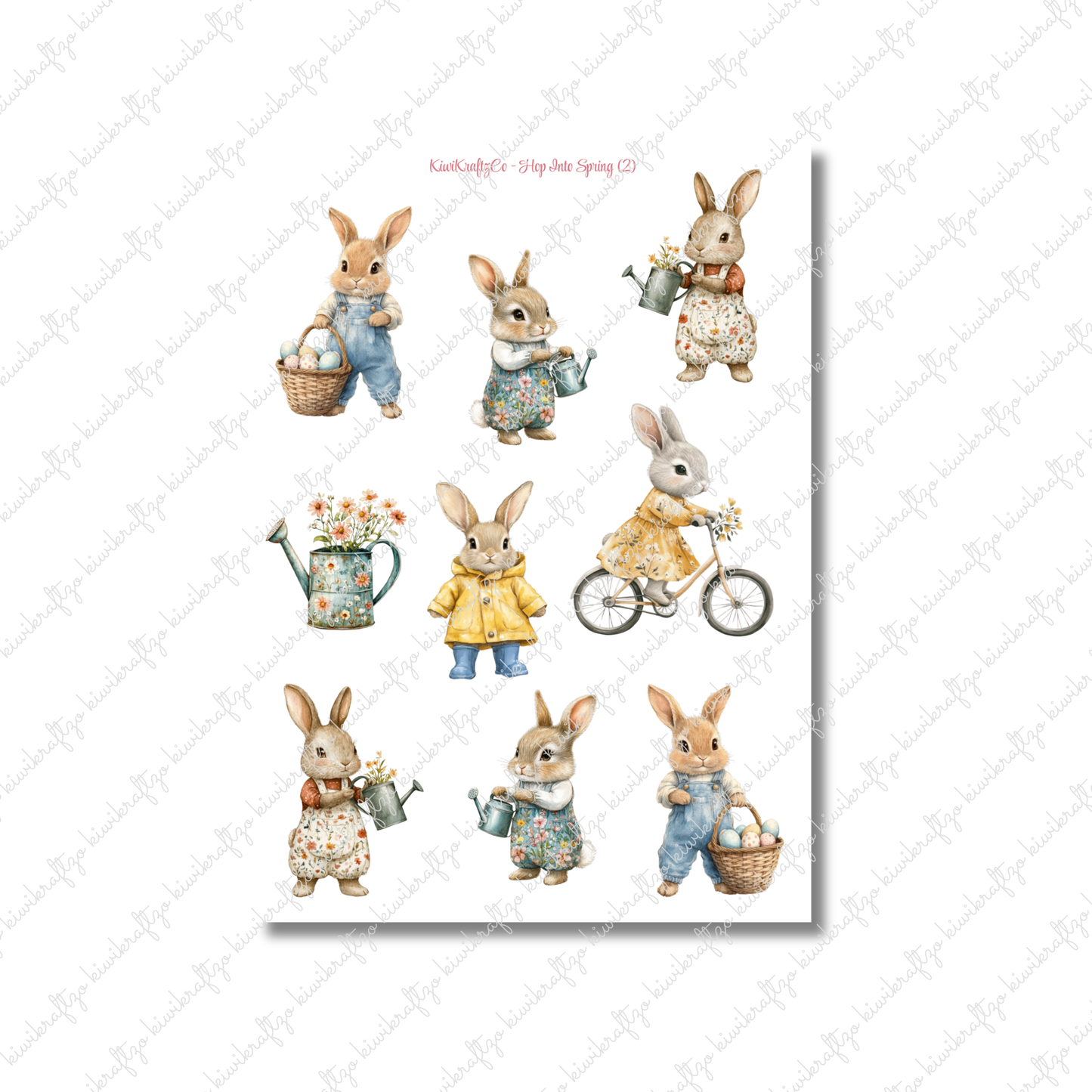 Hop into Spring PHYSICAL Sticker Kit - Standard Size