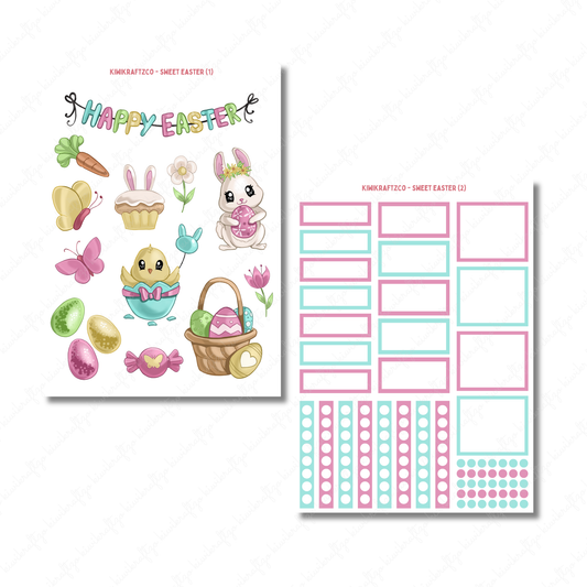 Sweet Easter PHYSICAL Sticker Kit - Petite Size