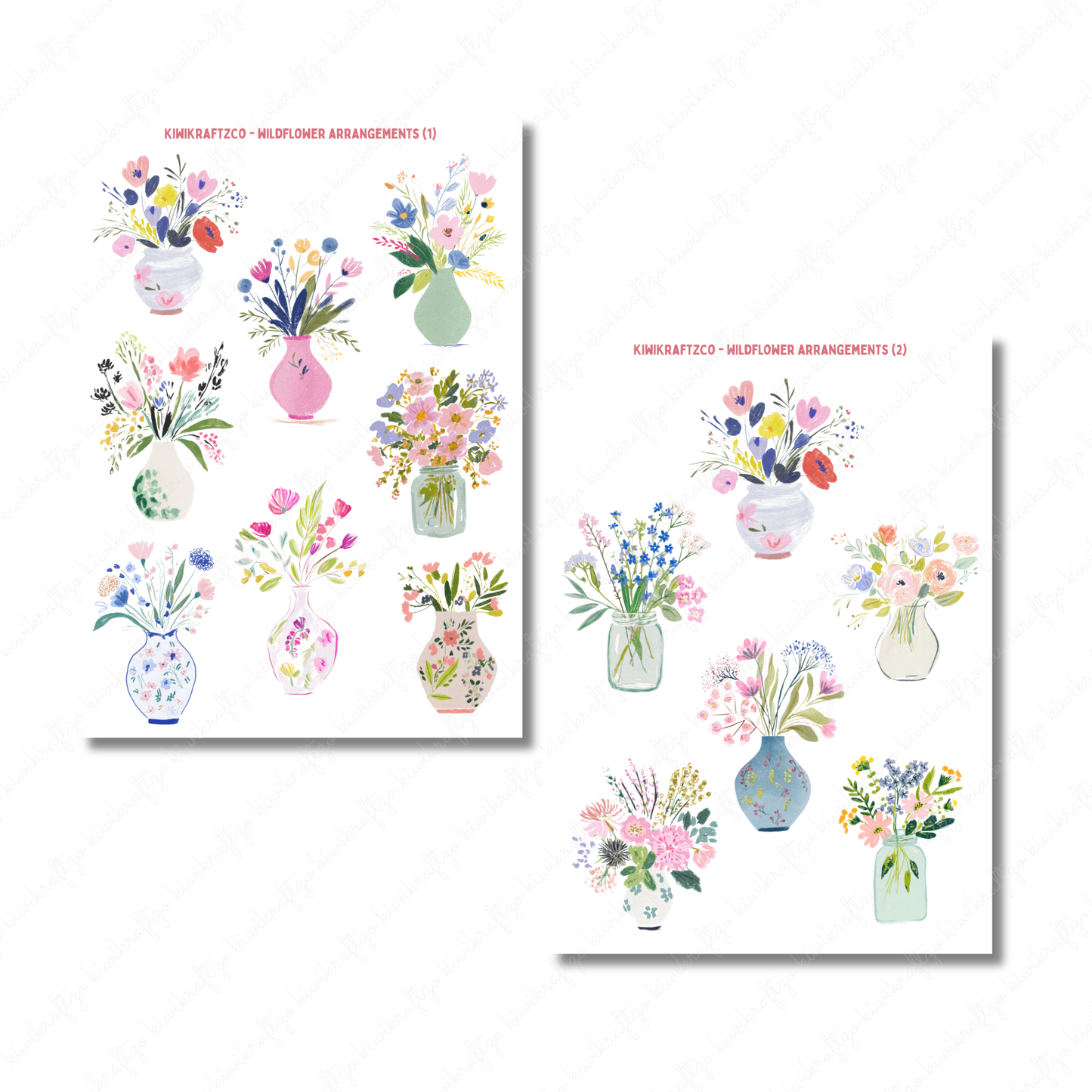 Wildflower Arrangements PHYSICAL Sticker Kit - Petite Size