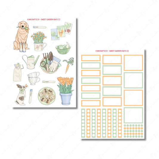 Sweet Garden Days PHYSICAL Sticker Kit - Petite Size