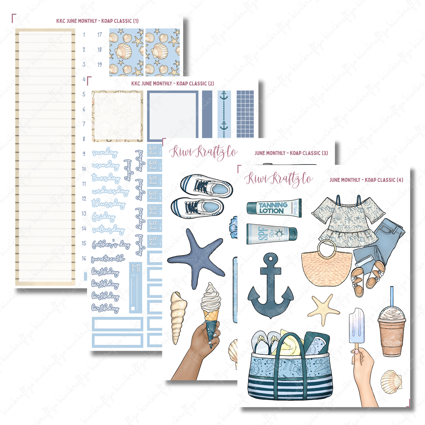 June Monthly Sticker Kit - KOAP Classic