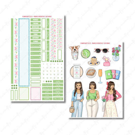March Monthly Sticker Kit - HP Mini