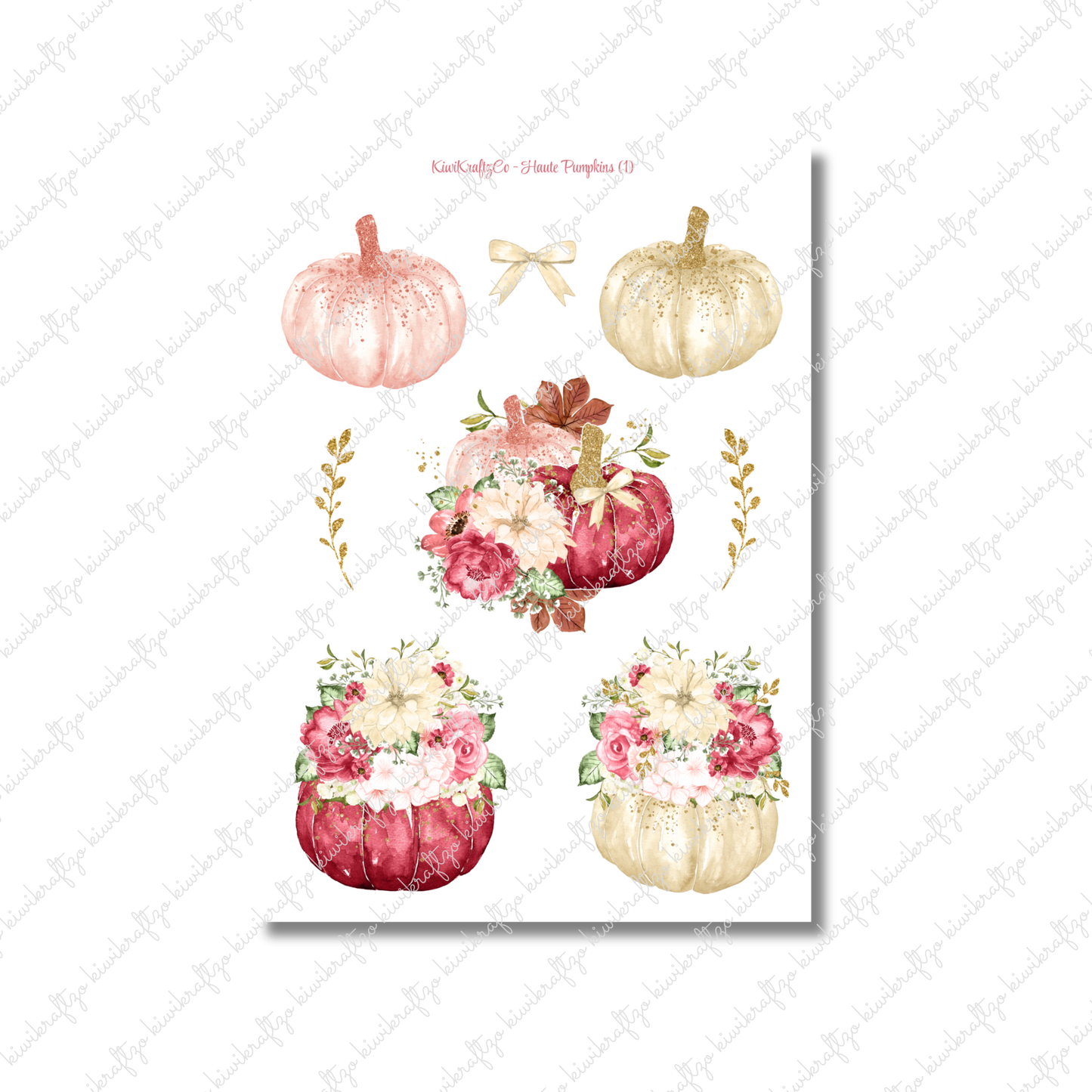 Haute Pumpkins PHYSICAL Sticker Kit - Petite Size