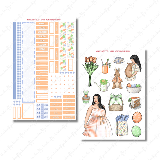 April Monthly Sticker Kit - HP Mini