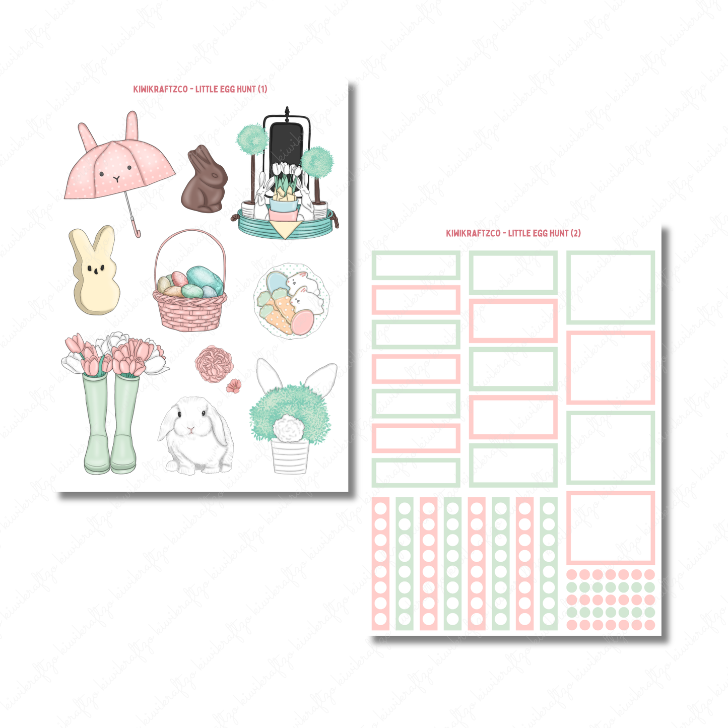 Little Egg Hunt PHYSICAL Sticker Kit - Standard Size