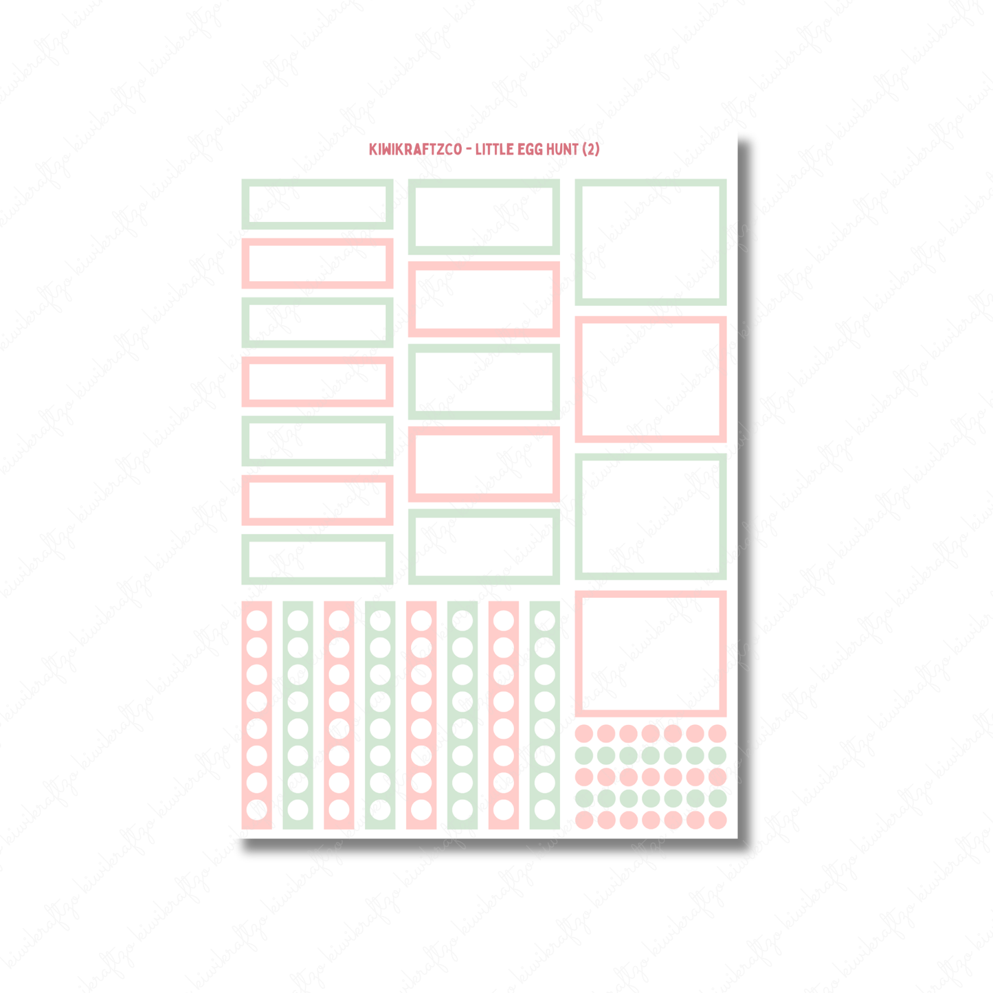 Little Egg Hunt PHYSICAL Sticker Kit - Standard Size