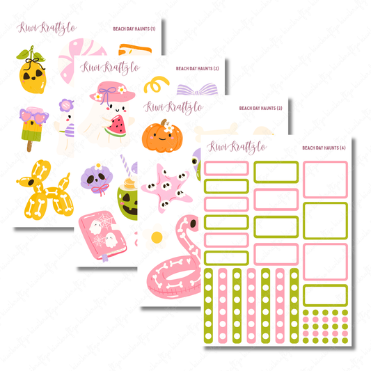 Beach Day Haunts PHYSICAL Sticker Kit - Petite Size