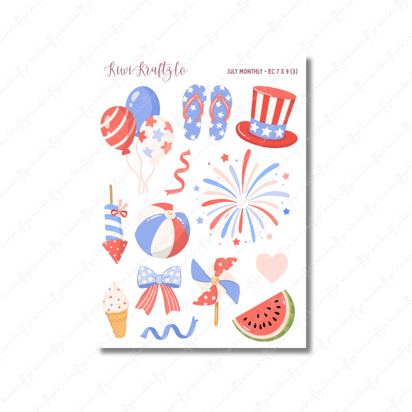 July Monthly Kit - Erin Condren 7 x 9