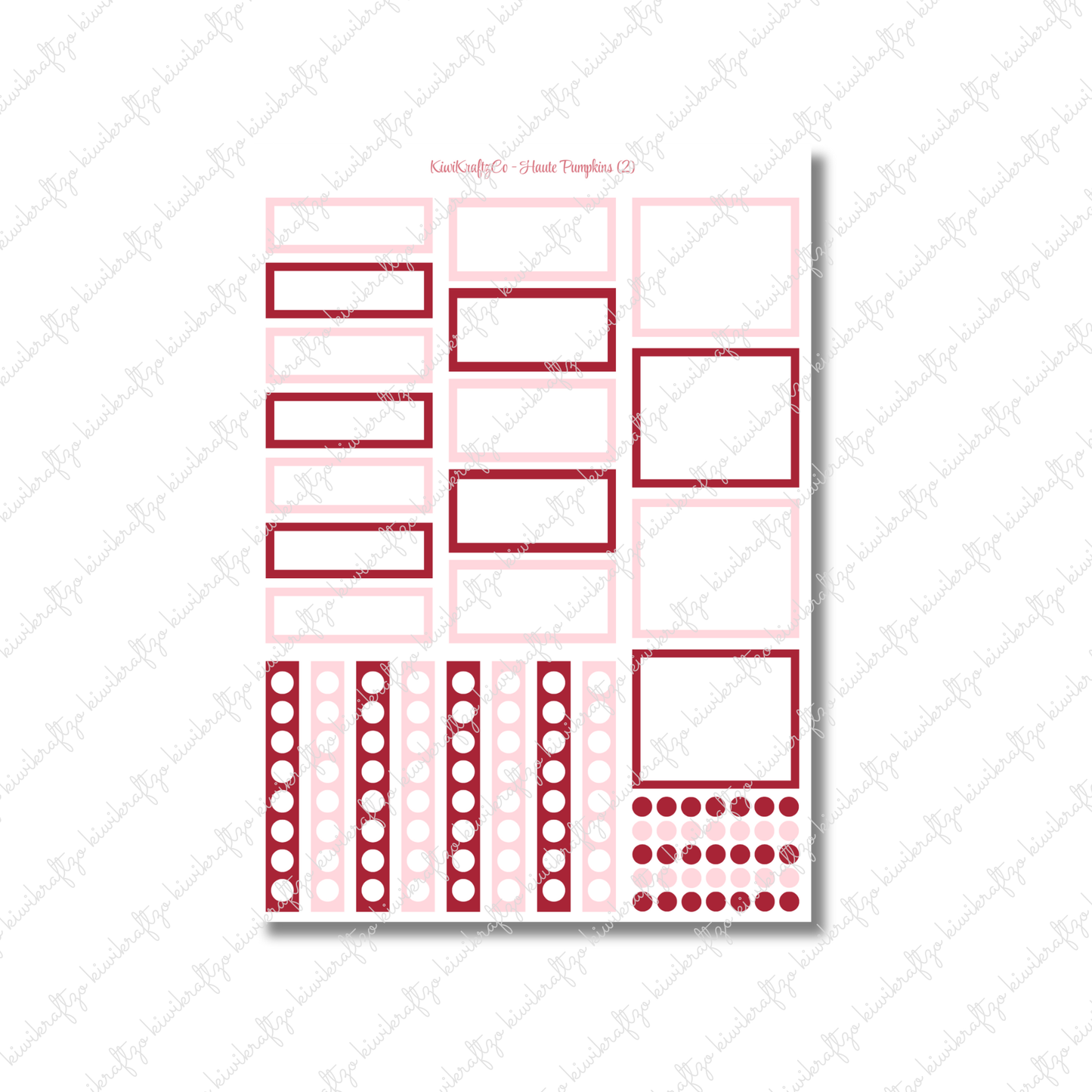 Haute Pumpkins PHYSICAL Sticker Kit - Petite Size