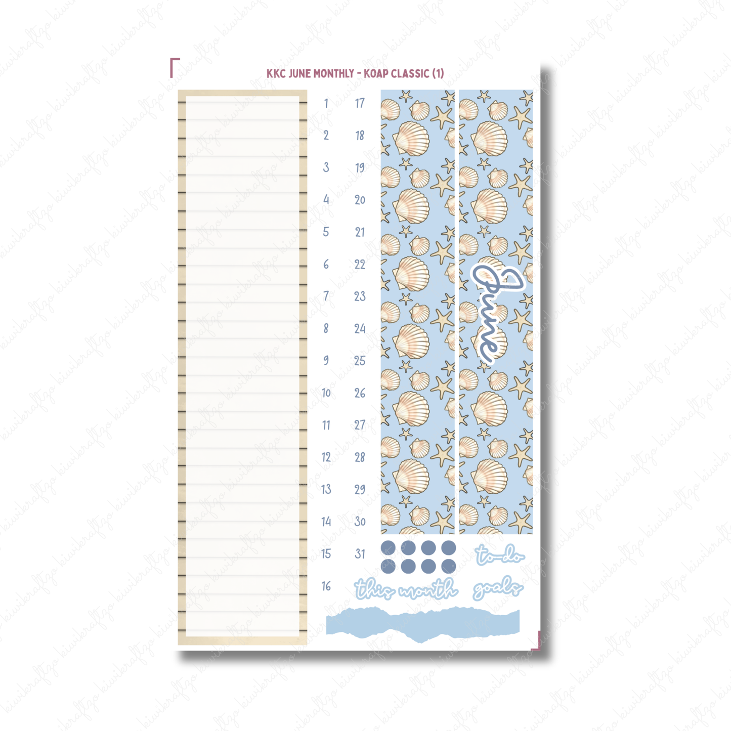 June Monthly Sticker Kit - KOAP Classic