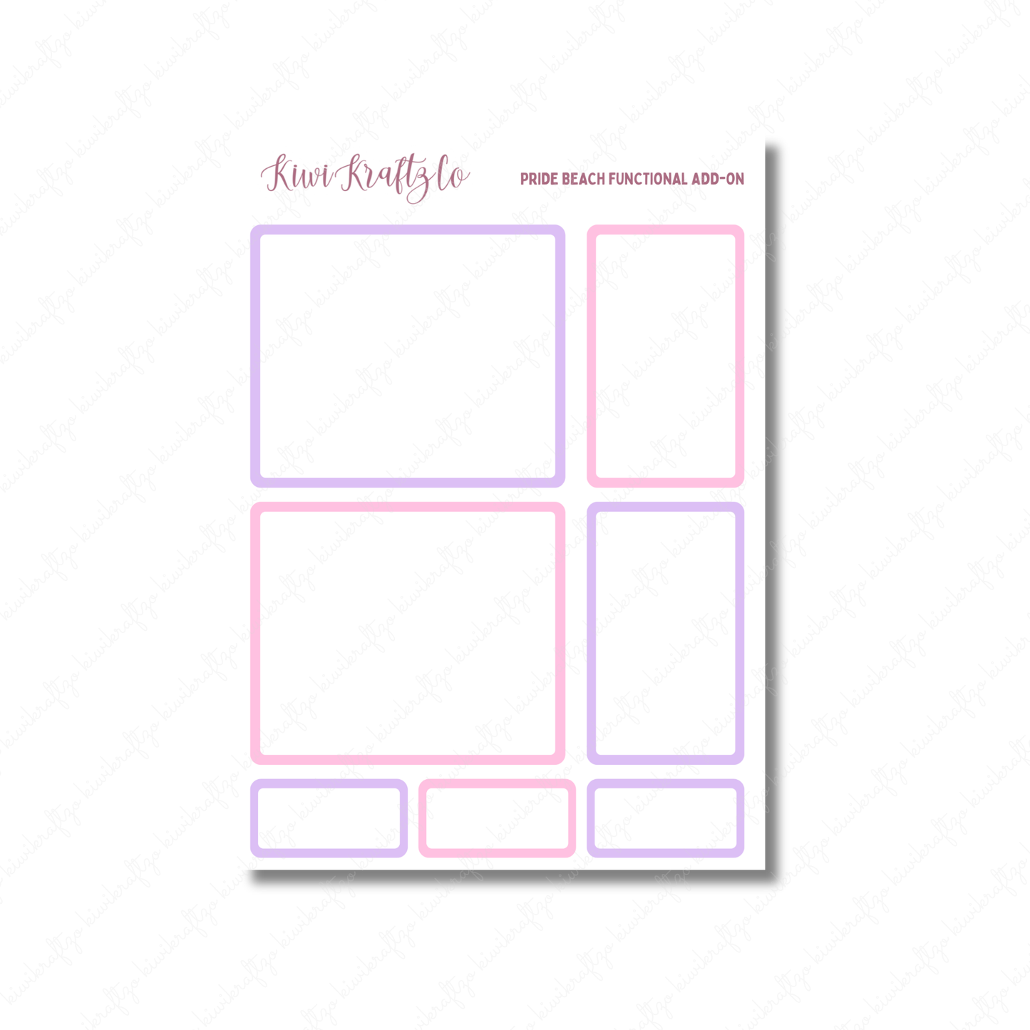 Pride Beach PHYSICAL Sticker Kit - Petite Size