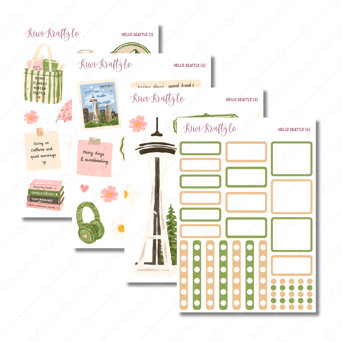 Hello Seattle PHYSICAL Sticker Kit - Standard Size